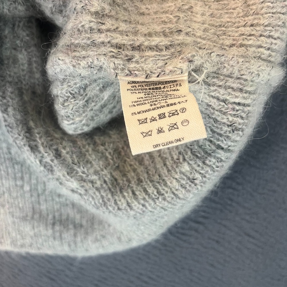 Free‎ People Womens Med Wool Blend Cardigan Sweater Button Front Boho Y2K Grey - Picture 11 of 14
